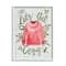 Stupell Industries Let&#x27;s Get Cozy Holly Plants Pink Winter Sweater in White Frame Wall Art